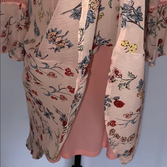 𝅺DISNEY Beauty and The Beast Midi DressSize Medium Floral Pink Sheer Bell… - Picture 6 of 14